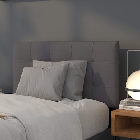 Flash Furniture Bedford Headboard, Twin Size, Gray Fabric HG-HB1704-T-DG-GG